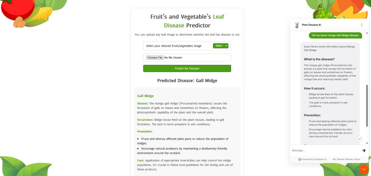 Plant Disease Prediction –  (Flask)